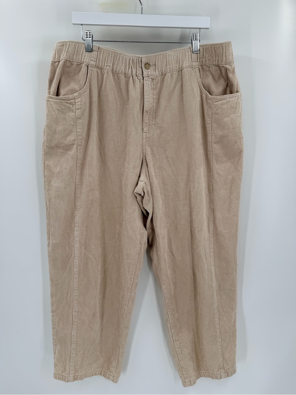 Poetry Hemp Cotton Cord Corduroy Pull On Ankle Pants US 16